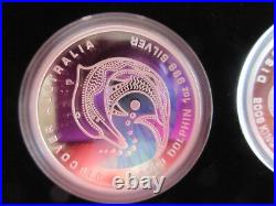 AUSTRALIA 2009 5-Coin 1 oz x 5 Silver'Discover Australia' Proof Set Wooden Box