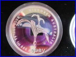 AUSTRALIA 2009 5-Coin 1 oz x 5 Silver'Discover Australia' Proof Set Wooden Box