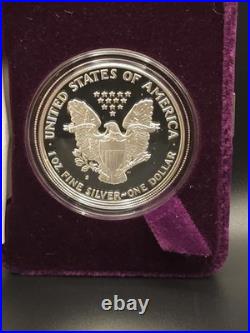 American Eagle 1988 $1 Proof Silver Coin 0.999 San Francisco with Box & Specs