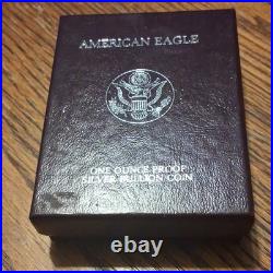 American Eagle 1988 Proof Silver $1 Coin San Francisco Mint with Box & Certificate