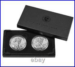 American Eagle 2021 One Ounce Silver Reverse Proof Two Coin Set 21XJ SEALED BOX