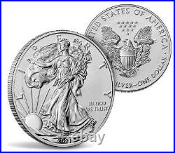 American Eagle 2021 One Ounce Silver Reverse Proof Two-Coin Set (S) Govt Box