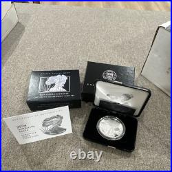 American Eagle 2024 One Ounce Silver Proof Coin West Point withBox & COA