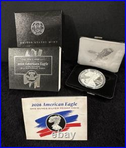 American Eagle 2026 Dual Date $1 Silver Proof- W Mint with Box & COA with OGP