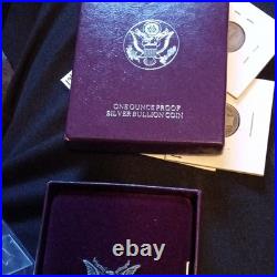 American Silver Eagle 1990-S Proof 2oz. 999 Silver with Box & COA