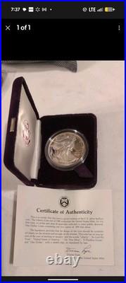 American Silver Eagle proof coin With Original Box And Certificate Of