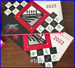 American Women's Quarter S Mint US Silver Proof'22'23'24'25 Set-5 withBox COA