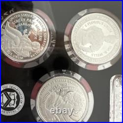American Women's Quarter S Mint US Silver Proof'22'23'24'25 Set-5 withBox COA