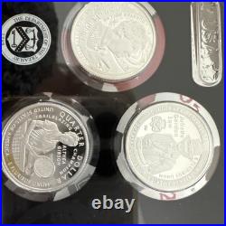 American Women's Quarter S Mint US Silver Proof'22'23'24'25 Set-5 withBox COA