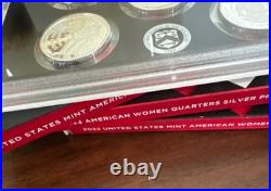 American Women's Quarter S Mint US Silver Proof'22'23'24'25 Set-5 withBox COA