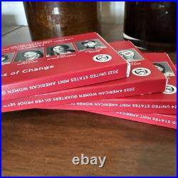 American Women's Quarter S Mint US Silver Proof'22'23'24'25 Set-5 withBox COA