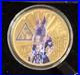 Anubis 1 oz Silver Proof Goldclad Coloured Coin. 999 Silver with Box COA