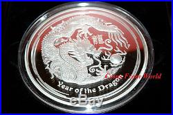 Australia 2012 Silver Proof 1kg Lunar II Dragon Coin. Only 500 pcs. COA BOX