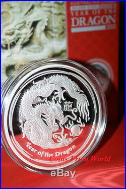 Australia 2012 Silver Proof 1kg Lunar II Dragon Coin. Only 500 pcs. COA BOX
