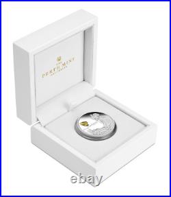 Australia 2022 WEDDING 1 OZ SILVER proof COIN with Crystal Embellishment Box GIFT