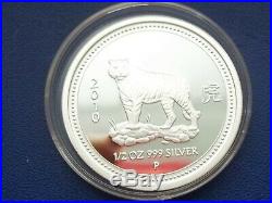 Australia 50cents $0,5 2008 2010 Proof Lunar I Tiger 1/2oz Silver BOX & COA RARE
