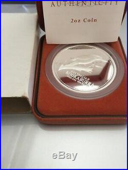 Australia Perth Mint 2002 2oz Silver kookaburra proof coin w box/coa