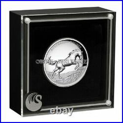 Australian Brumby 2 oz proof silver coin 2021 in box with COA