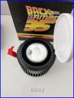Back to the Future 1 oz Silver Proof Coin with Mr Fusion Display Box and COA NIB