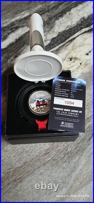 Back to the Future 1 oz Silver Proof Coin with Mr Fusion Display Box and COA NIB