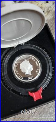 Back to the Future 1 oz Silver Proof Coin with Mr Fusion Display Box and COA NIB