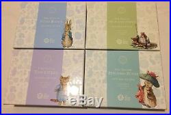Beatrix Potter 2017 Silver Proof 50p Fifty Pence Coins Gift Set of 4 Boxes COA