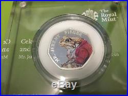 Beatrix Potter 2017 Silver Proof 50p Fifty Pence Coins Gift Set of 4 Boxes COA