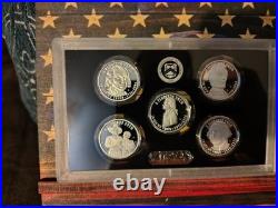 Beautiful hand Made Cherry Collector Box! With SILVER PROOF SET 250 Yrs
