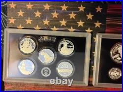Beautiful hand Made Cherry Collector Box! With SILVER PROOF SET 250 Yrs