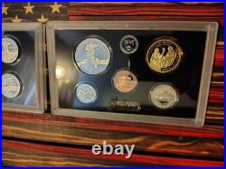 Beautiful hand Made Cherry Collector Box! With SILVER PROOF SET 250 Yrs