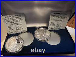 Box Set 2 2002 Shawnee Tribe Chief Tecumseh 1 Oz. 999 Silver Proof $1 Coin Box Set 2 2002 Shawnee Tribe Chief Tecumseh 1 Oz. 999 Silver Proof $1 Coin