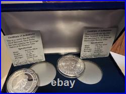 Box Set 2 2002 Shawnee Tribe Chief Tecumseh 1 Oz. 999 Silver Proof $1 Coin Box Set 2 2002 Shawnee Tribe Chief Tecumseh 1 Oz. 999 Silver Proof $1 Coin