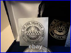 Box Set 2 2002 Shawnee Tribe Chief Tecumseh 1 Oz. 999 Silver Proof $1 Coin Box Set 2 2002 Shawnee Tribe Chief Tecumseh 1 Oz. 999 Silver Proof $1 Coin