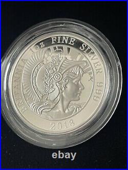 Britannia 2018 UK One Ounce 1oz Silver £2 Proof Coin Royal Mint Boxed COA