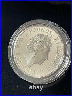 Britannia 2018 UK One Ounce 1oz Silver £2 Proof Coin Royal Mint Boxed COA