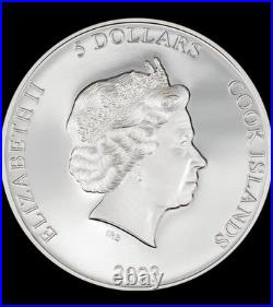 CIT Mint 2023 Cook Islands Second Skin UHR 1 oz Silver Proof withBox+COA