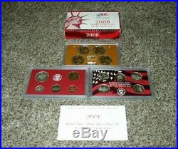 COMPLETE SET SILVER 90% PROOF SETS 109 TOTAL COINS 1999-2008 With COAs & BOXES