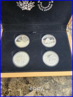 Canada 2015 Sportfish North America 4 Coin $20 Silver Proof Set withbox Canada 2015 Sportfish North America 4 Coin $20 Silver Proof Set withbox