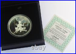 Celtic Lore 1 oz. 999 silver Colorized Proof Round CERRANUNNOS COA & box #308