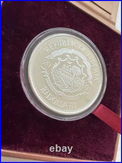 Charles Lindberg ATLANTIC FLIGHT. 999 Silver Proof Coin & Original Box Scarce