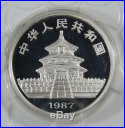 China 1987 GEM Proof 10 Yuan 999 Fine 1oz Silver Panda Coin with Box & COA CB037