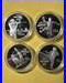 China 1995 4pc 10 Yuan Silver Proof 1996 Atlanta Olympics Set With Box & Certs