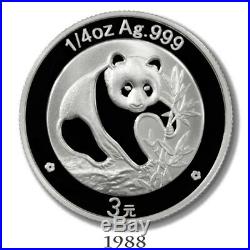 China 2007 25th Anniversary Silver Panda Proof Set Box & COA