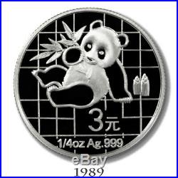 China 2007 25th Anniversary Silver Panda Proof Set Box & COA