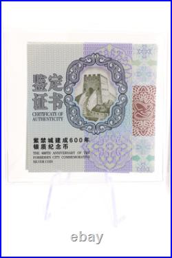 China Forbidden City 600th Anniv Silver Proof Set PF70 Ultra Cameo Gov COA Box