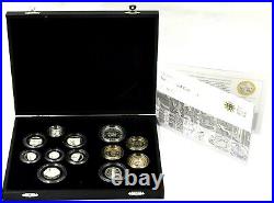 Coin Silver Proof 2009 12 Coin Year Set Kew Gardens 50p BOX + COA Scarce Rare