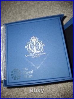 Coin Silver Proof £5 Gold Plated Edition 2012 Queens Diamond Jubilee BOX / COA