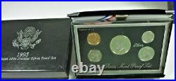 Complete Set 1992 thru 1998 7 Premier SILVER Proof Sets with Box & COA