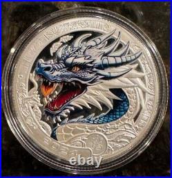 Cool2Coin Mint 2024 Lunar Dragon 1 oz silver proof coin withBOX & COA
