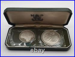 Cyprus 1976 Silver Proof 1 Pound & 500 Mils Coins Refugees Set Box